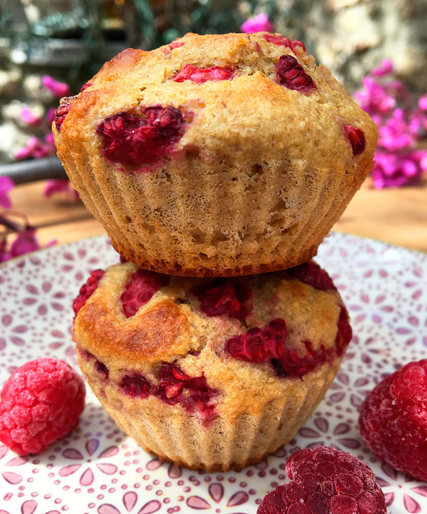 Blåbær-og-bringebærmuffins