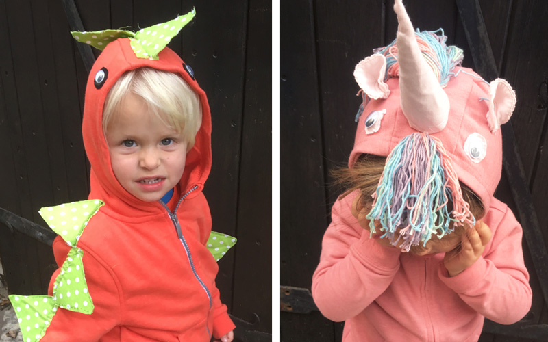 Karnevalkostymer Enhjørning og Dinosaur D.I.Y.