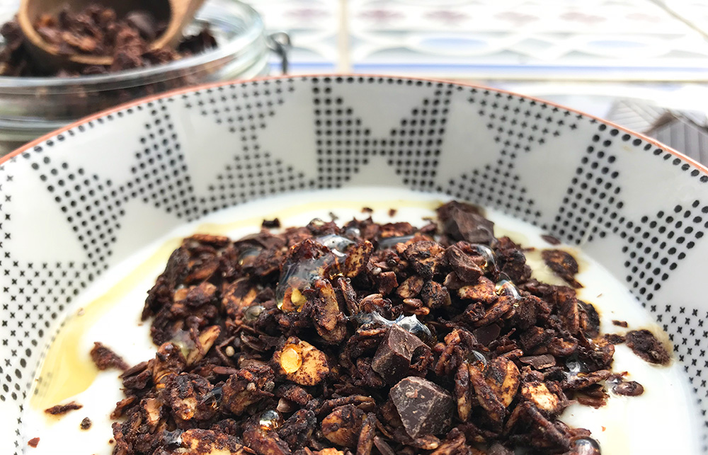Søt og sunnere sjokoladegranola