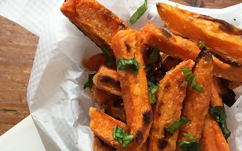 French fries av søtpotet