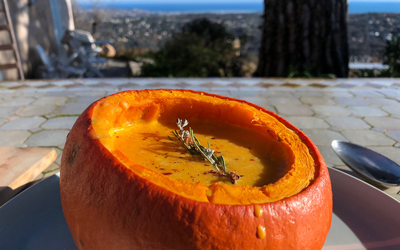 Hakkaido gresskarsuppe med comté