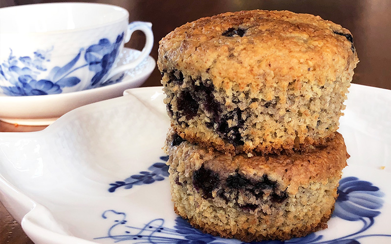 Sunne sitron og blåbærmuffins