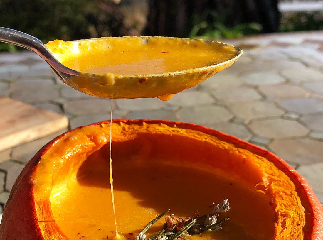 Hakkaido gresskarsuppe med comté