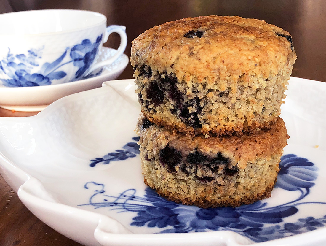 Sunne sitron og blåbærmuffins