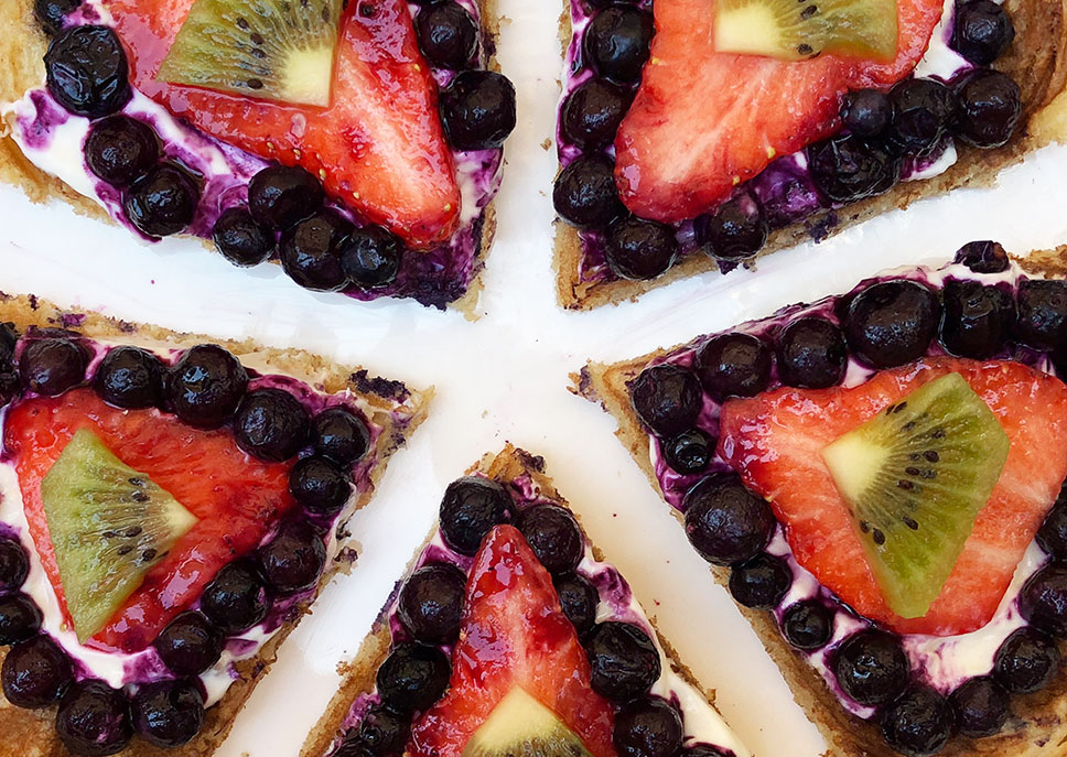 Dessertvaffel med friske bær