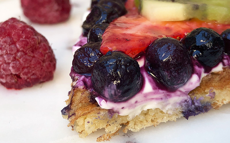 Dessertvaffel med friske bær