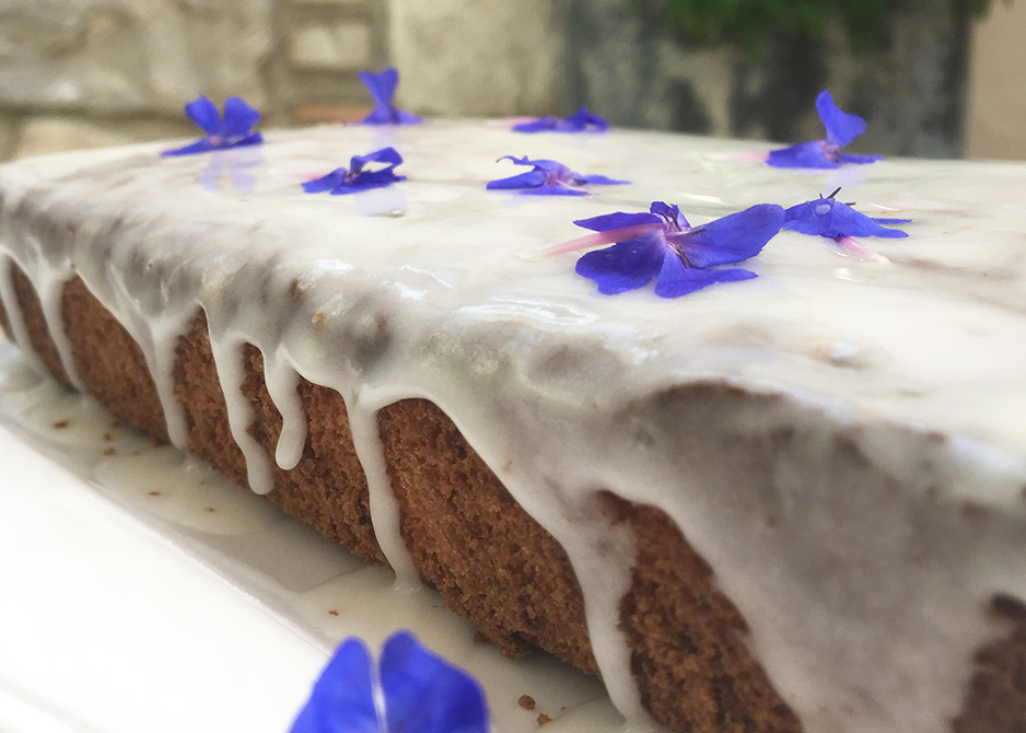 Glasert squashkake med syrlig sitron