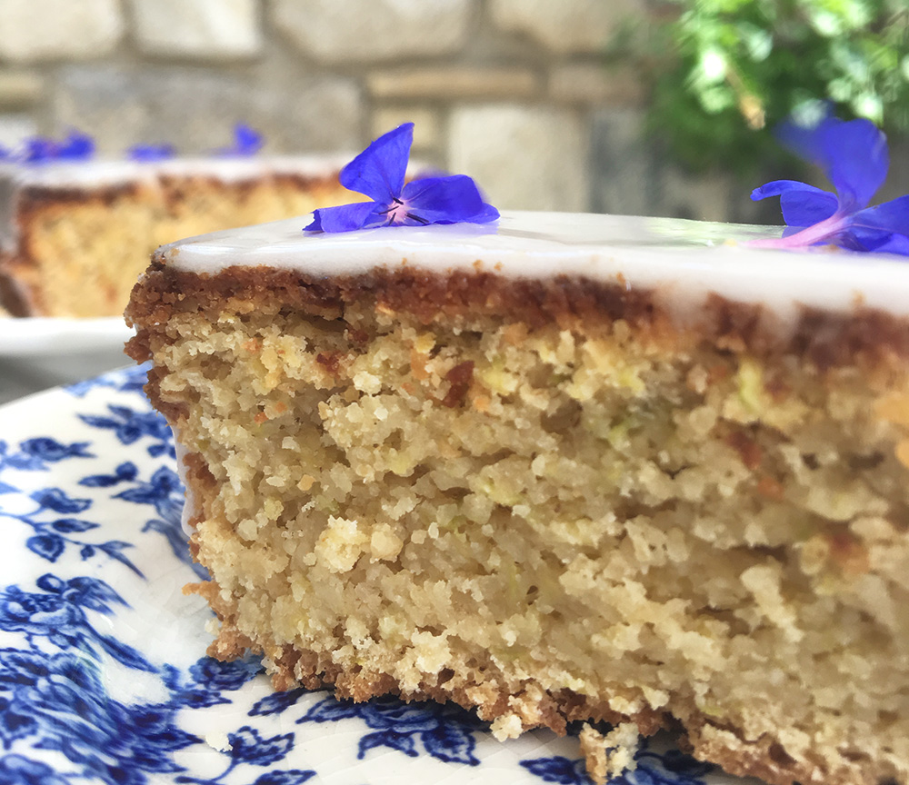 Glasert squashkake med syrlig sitron