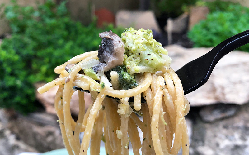 Alt-i-en-kjele pasta primavera