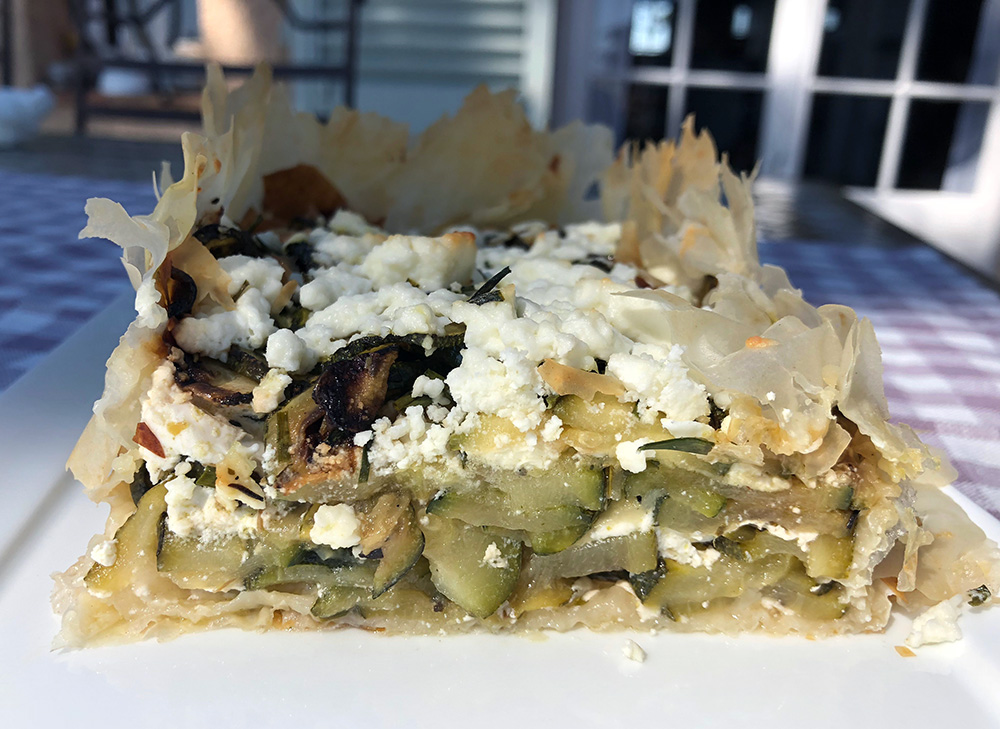 Terte med squash, feta og balsamco