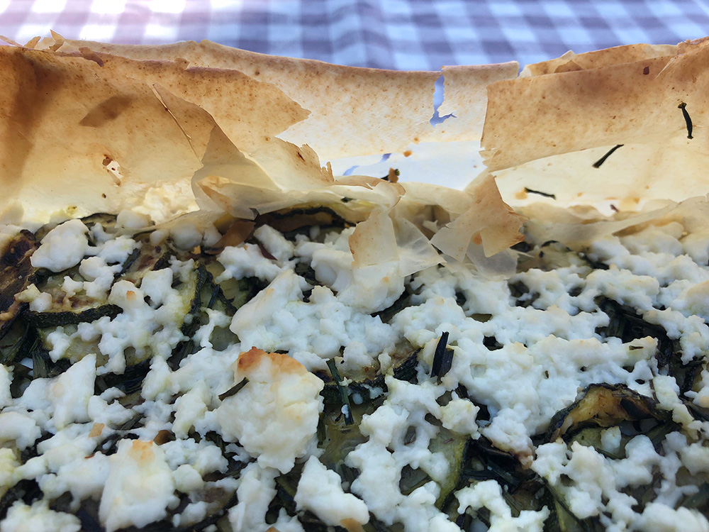 Terte med squash, feta og balsamco