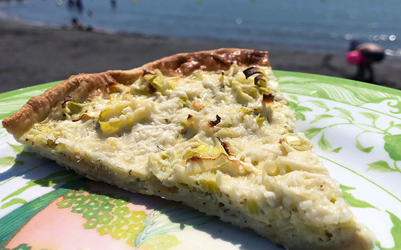 Pai med purreløk (tarte aux poireaux)