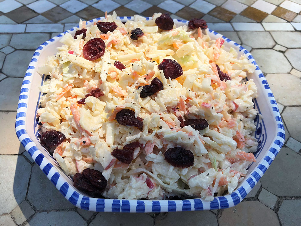 Eplekjekk og lett coleslaw