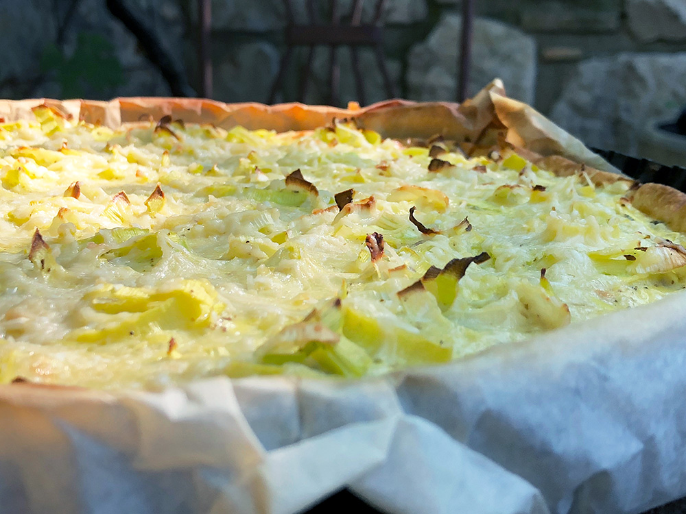 Pai med purreløk (tarte aux poireaux)