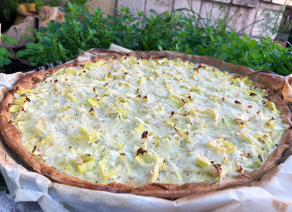 Pai med purreløk (tarte aux poireaux)
