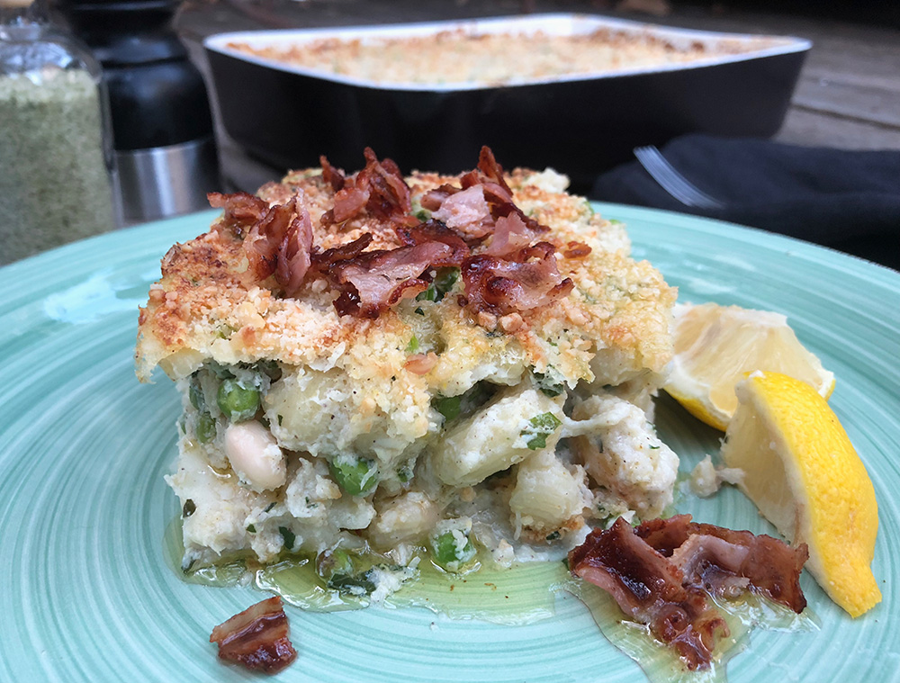 Familiens fiskegrateng med skjulte skatter