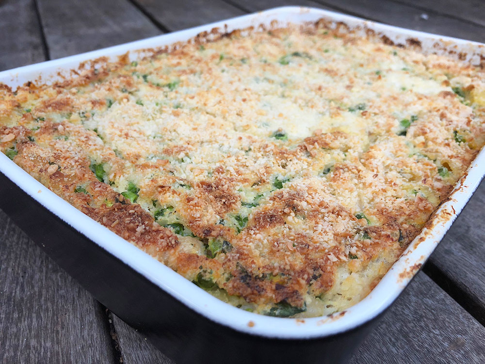 Familiens fiskegrateng med skjulte skatter