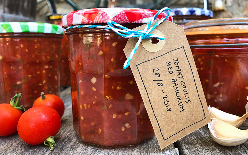 Hjemmelaget tomatcoulis - hermetiserte tomater