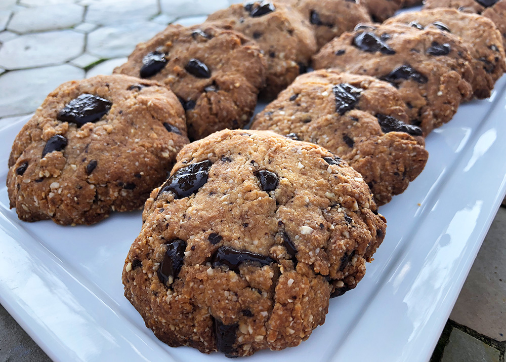 Cookies med sjokoladebiter (glutenfri og vegansk)