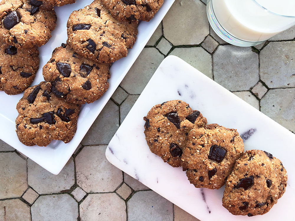 Cookies med sjokoladebiter (glutenfri og vegansk)