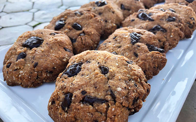 Cookies med sjokoladebiter (glutenfri og vegansk)