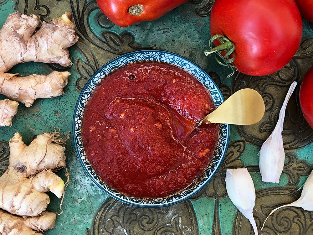 Spicy ketchup med ingefær