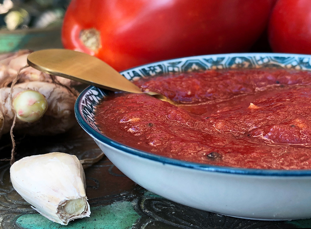 Spicy ketchup med ingefær