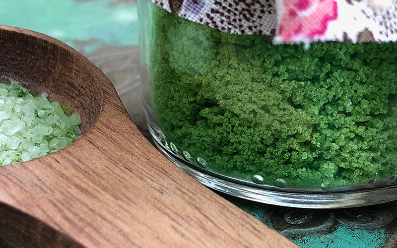 Myntesukker og basilikumsalt