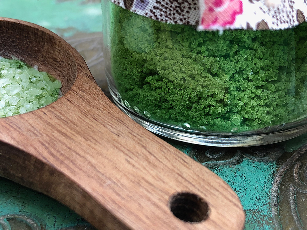 Myntesukker og basilikumsalt