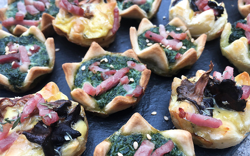 Minitartelettes i to varianter!