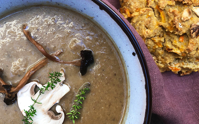 Vintersuppe med steinsopp og kantarell