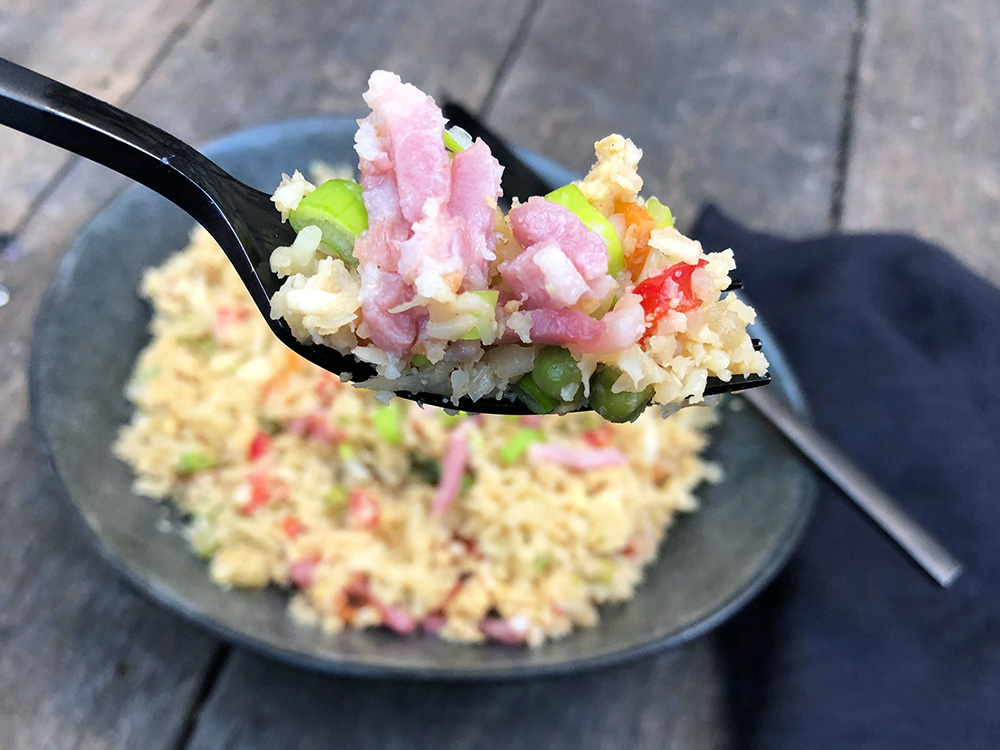 Stekt blomkålris med et hint fra Asia