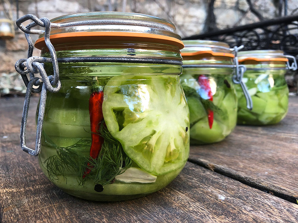 Syltede grønne tomater - pickels