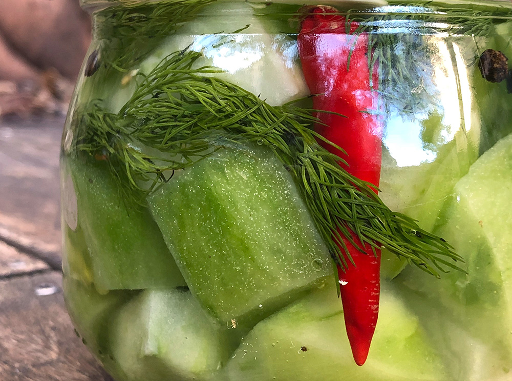 Syltede grønne tomater - pickels