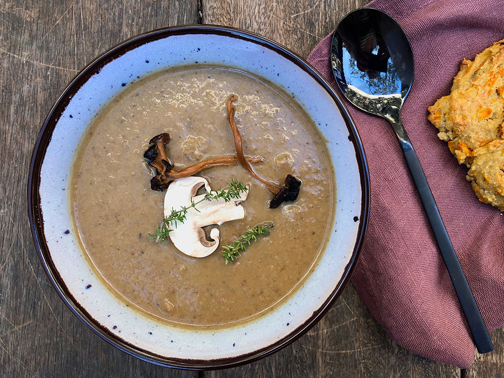 Vintersuppe med steinsopp og kantarell