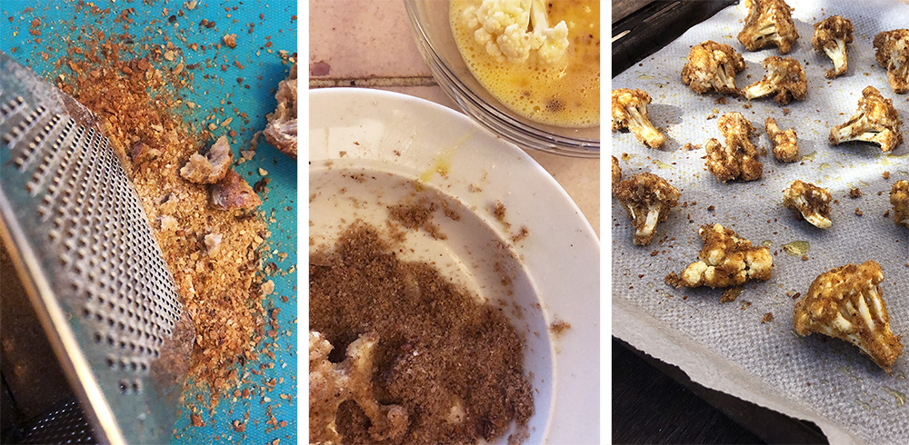 Lunsjbolle med crispy blomkål, grønne saker og teryakisaus