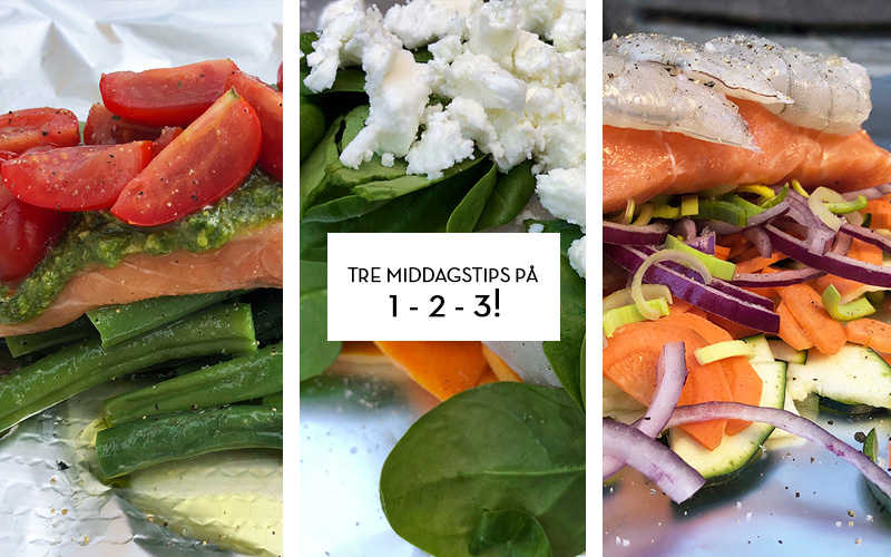 Tre middagstips på 1-2-3!