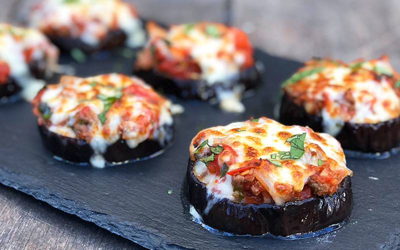 Auberginepizza – Low-Carb