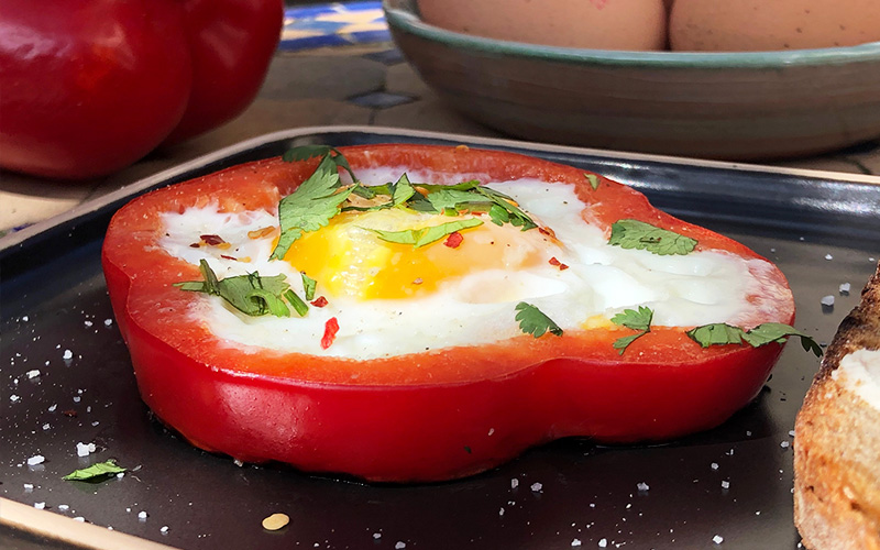 Paprikaegg- helgefrokost