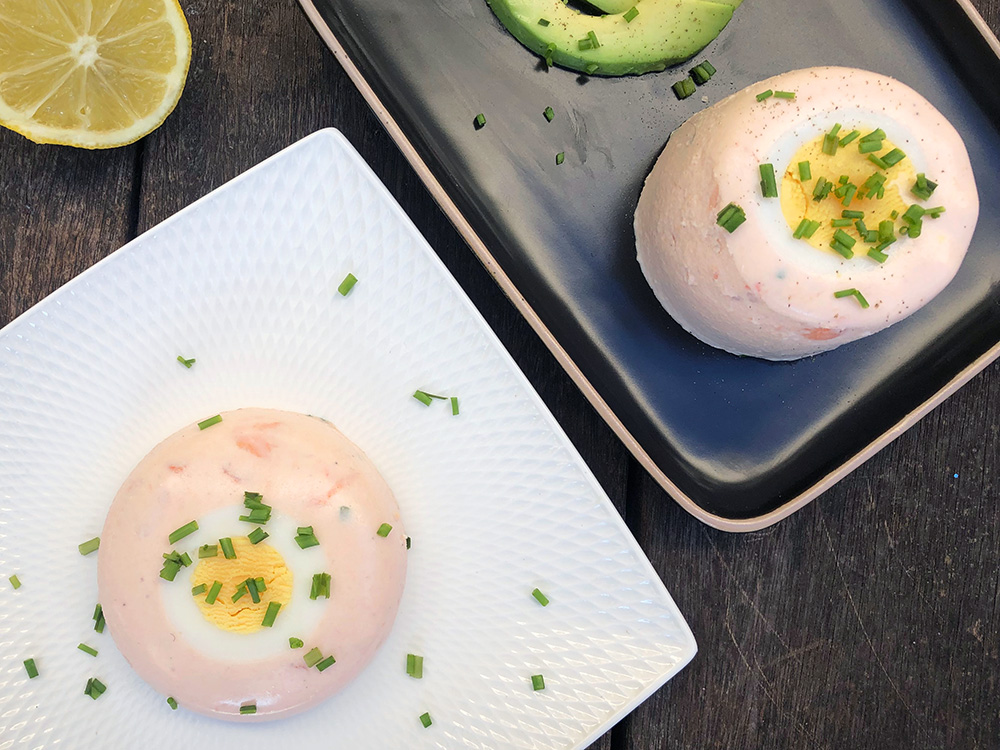 Laksemousse med reker