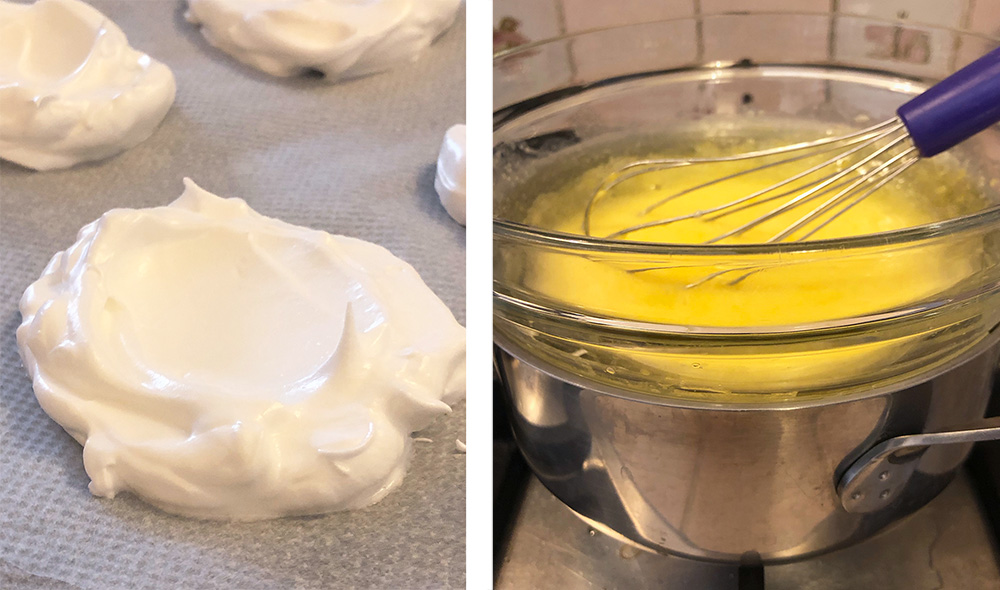 Søte og luftige "påskeegg" - marengs og sitronkrem