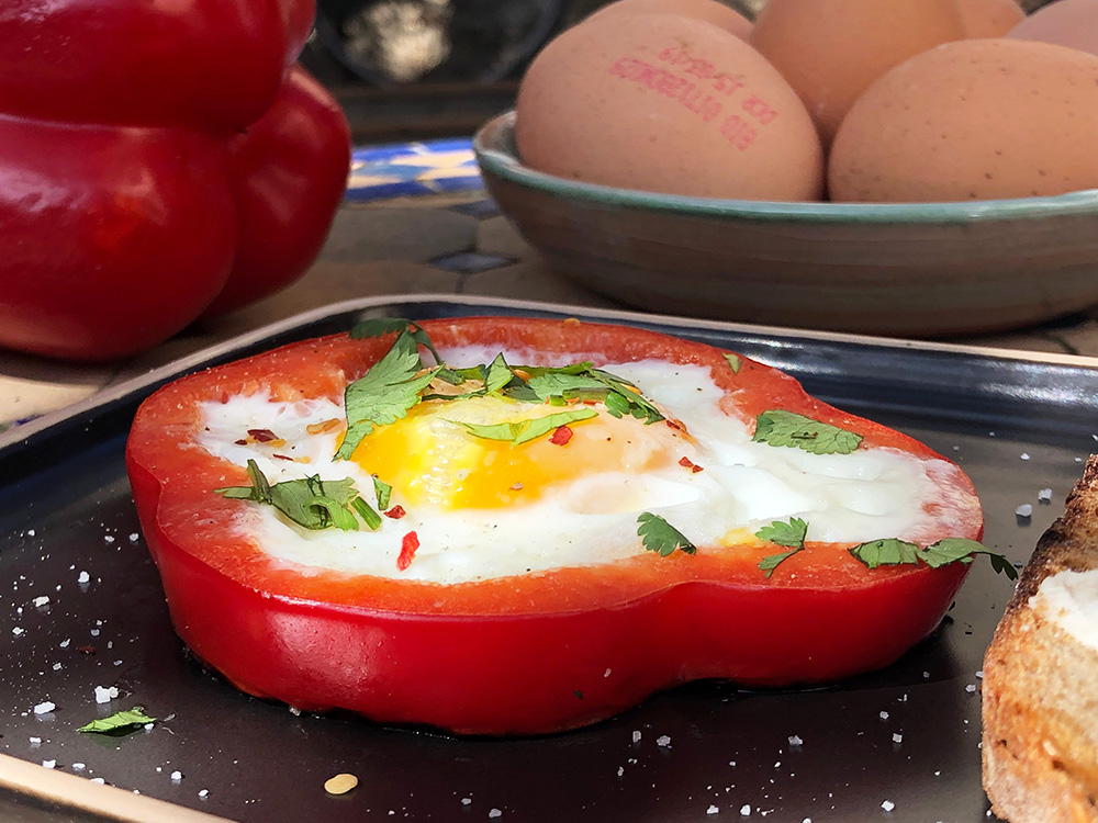 Paprikaegg- helgefrokost