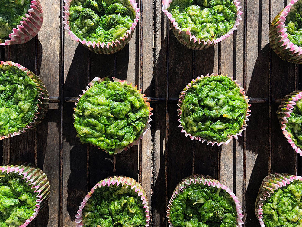 Grønne og gode frokostmuffins "on the go"!