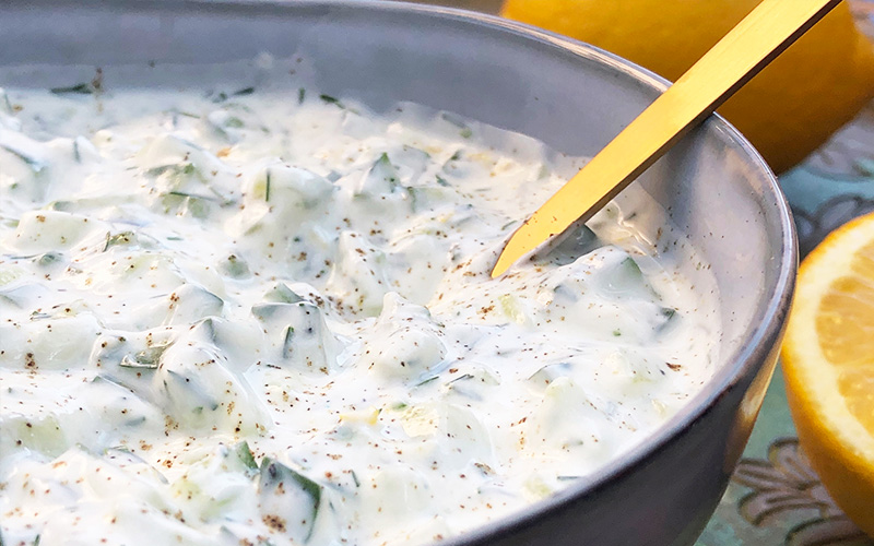 Gresk og sunn tzatziki