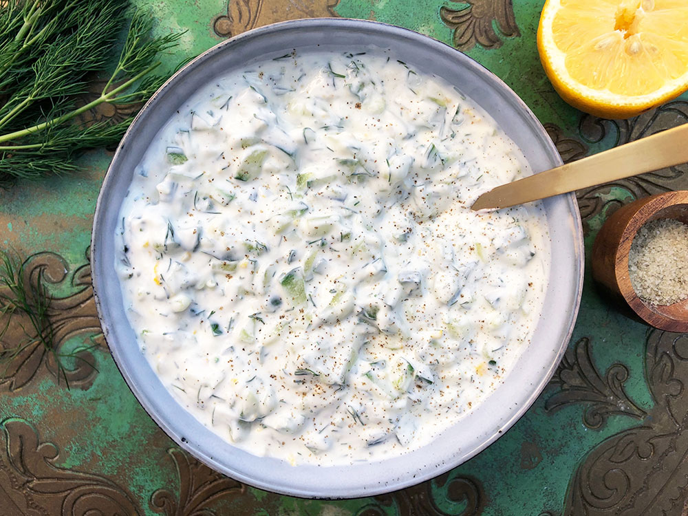 Gresk og sunn tzatziki