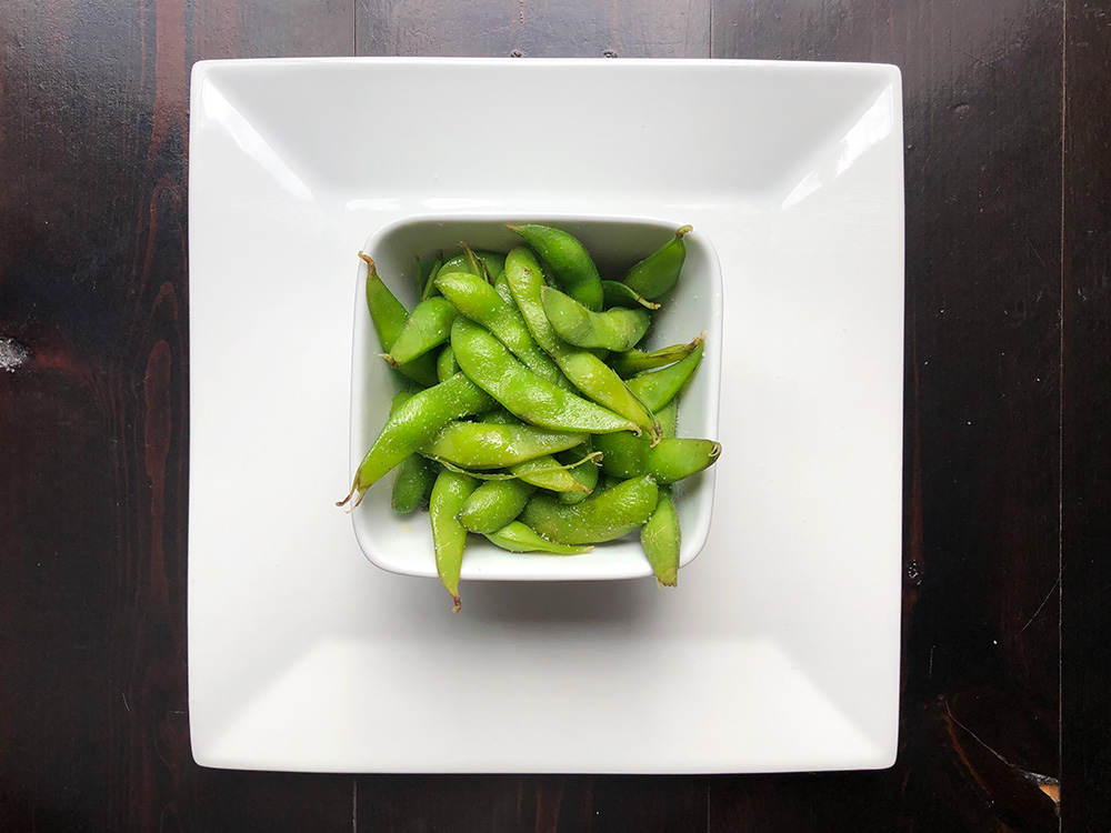 Dampede edamamebønner - sunn snacks