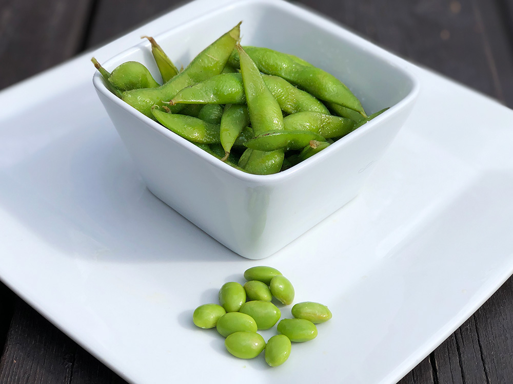 Dampede edamamebønner - sunn snacks