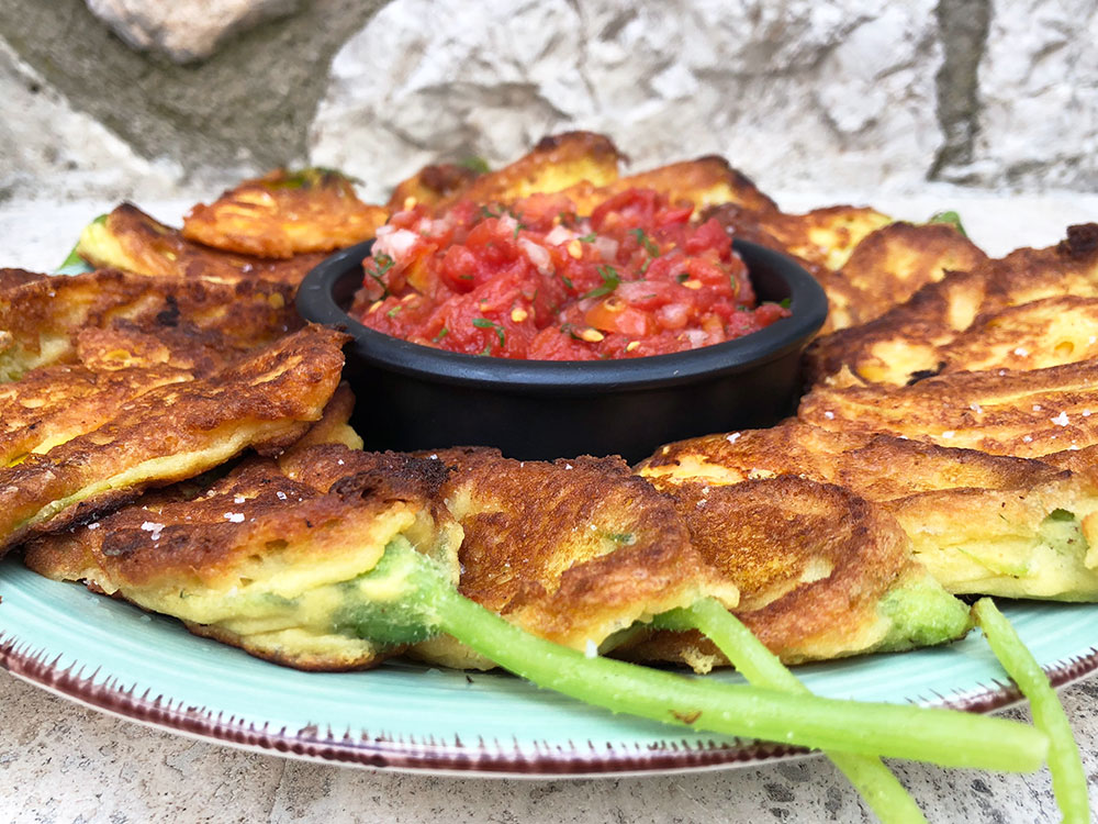 Friterte squashblomster (glutenfri)