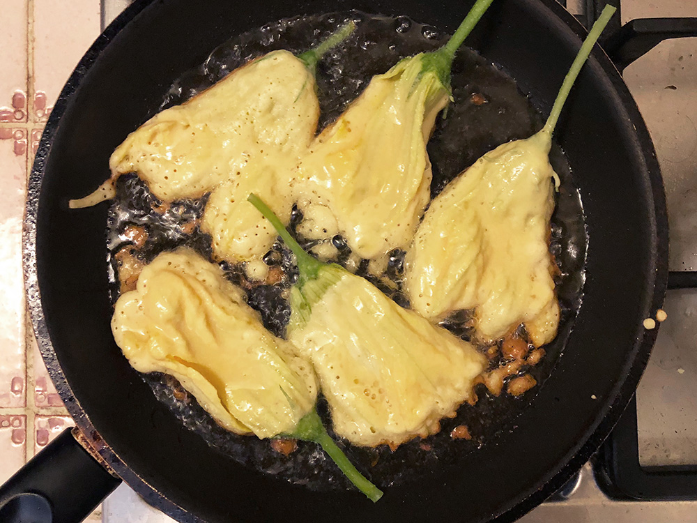 Friterte squashblomster (glutenfri)