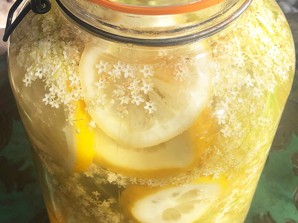 Boblende hylleblomstsaft